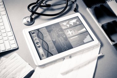 Tablet bilgisayar ve doktor araçları