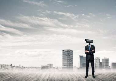 Kamera zoom ile meçhul iş adamı