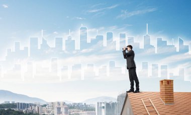 işadamı görüntüleme cityscape dürbün 