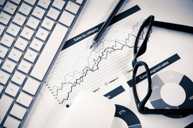 İş çalışma alanı klavye ile