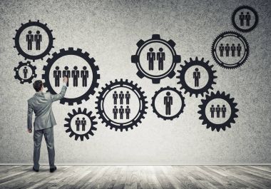 Arka ayakta işadamı