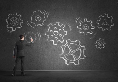 Arka ayakta işadamı