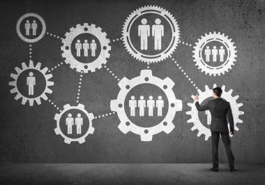 Arka ayakta işadamı