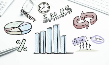 İş çalışma alanı klavye ile