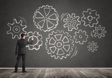 Arka ayakta işadamı