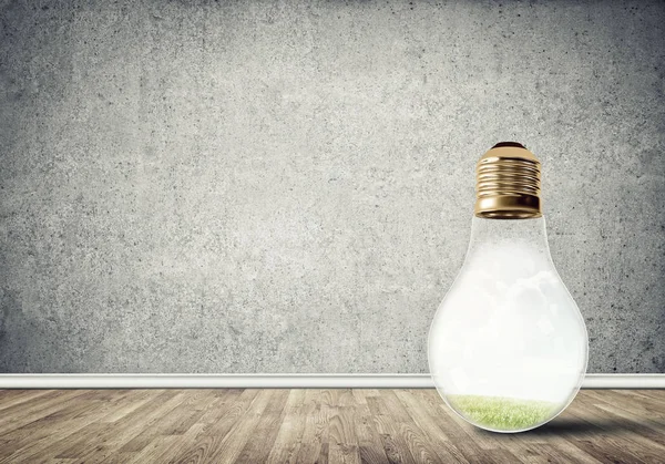 Light bulb in room — Stock Photo, Image