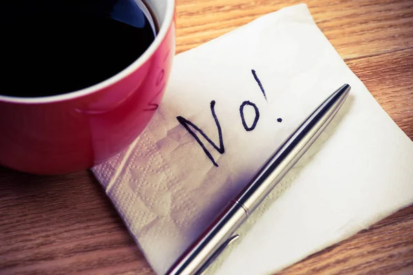 Kahve fincanı kalem ve peçete