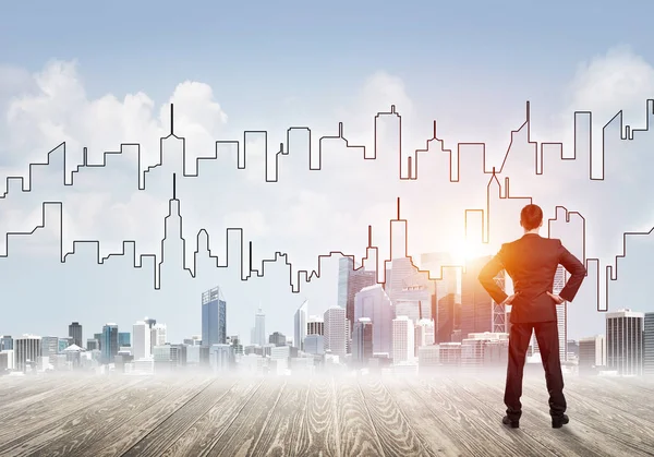 Arka ayakta işadamı