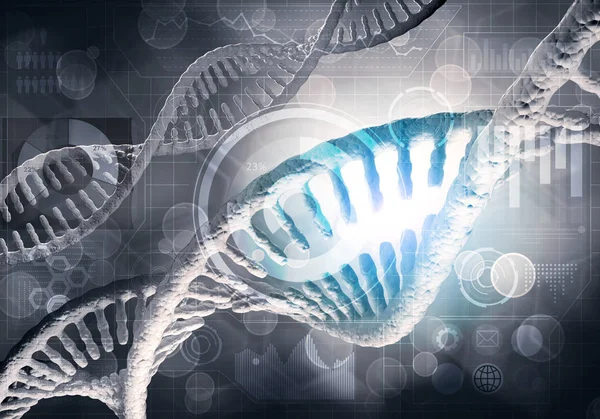 Conceito de pesquisa de moléculas de DNA — Fotografia de Stock