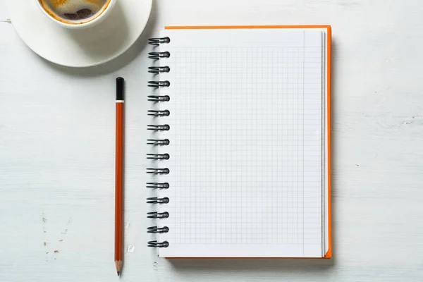 Office stuff with coffee on table — Stock Photo, Image