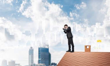 işadamı görüntüleme cityscape dürbün 