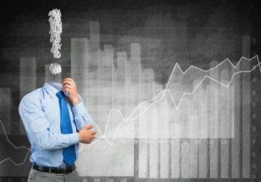 işadamı kafa yerine ünlem işareti ile