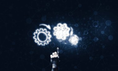 dişli mekanizması kutsal kişilerin resmi vasıl gösteren bir el 