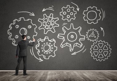 Arka ayakta işadamı