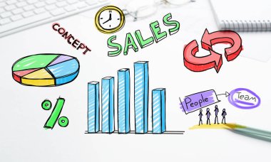 İş çalışma alanı klavye ile