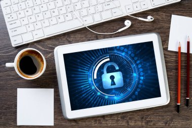 Güvenli ödeme kavramı ile tablet