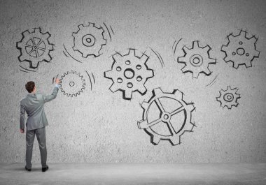 Arka ayakta işadamı