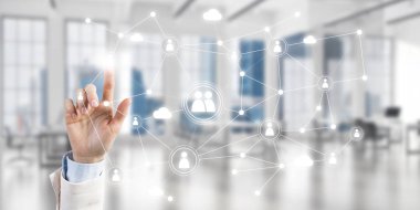 ekran dokunaklı işkadını el 