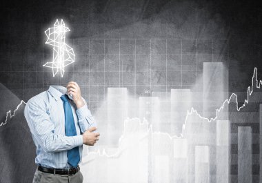 Dolar işareti olan meçhul iş adamı