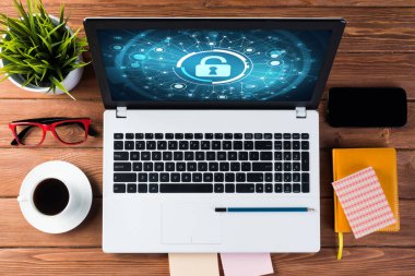 çalışma alanı başı işleri ve dizüstü bilgisayar ile