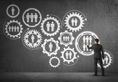 Arka ayakta işadamı