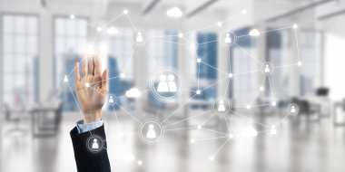 ekran dokunaklı işkadını el 