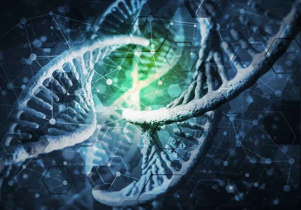 Μόριο DNA ερευνητική έννοια — Φωτογραφία Αρχείου