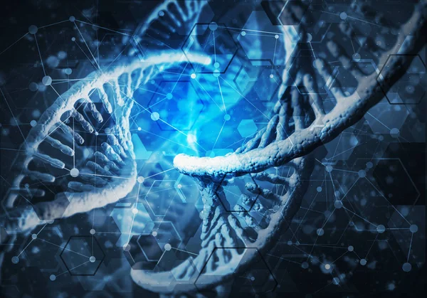 DNA molecuul onderzoek concept — Stockfoto