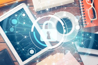 Tablet pc ile iş işyeri 