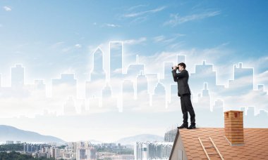 işadamı görüntüleme cityscape dürbün 