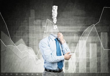 işadamı kafa yerine ünlem işareti ile