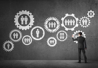 Arka ayakta işadamı