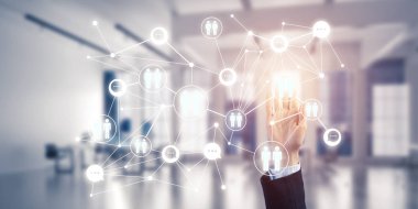 ekran dokunaklı işkadını el 