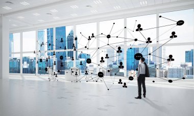 Ofiste zarif işadamı 