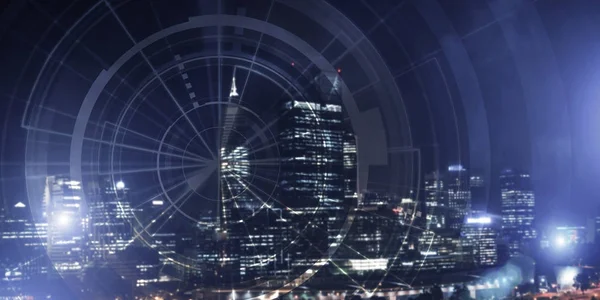 Kavramsal arka plan görüntüsü ile sanal arabirim 