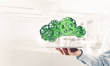 işadamı sunan tablet pc