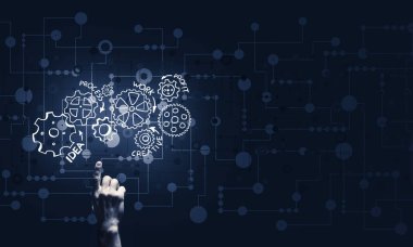 Glowing dişli mekanizması işaret ver