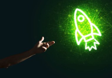 Roket parlayan simgesi