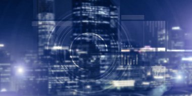 Kavramsal arka plan görüntüsü ile sanal arabirim 