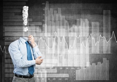 Meçhul işadamı kamera kafası yerine ile