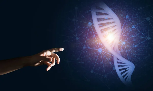Исследования молекул ДНК — стоковое фото
