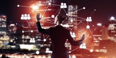 işkadını gece cityscape karşı 