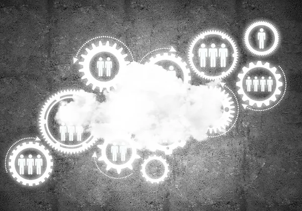 Concepto de conexión cloud computing — Foto de Stock