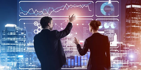 iş adamları çalışma ile sanal perde