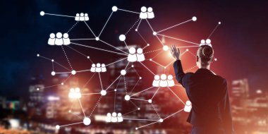 işkadını gece cityscape karşı 