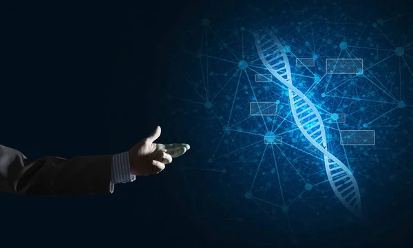 Исследования молекул ДНК — стоковое фото
