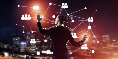 işkadını gece cityscape karşı 