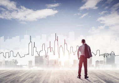 Arka ayakta işadamı