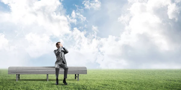 Young shocked businessman — Stock Photo, Image