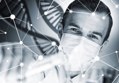 Reaktifler karıştırma genç bilim adamı